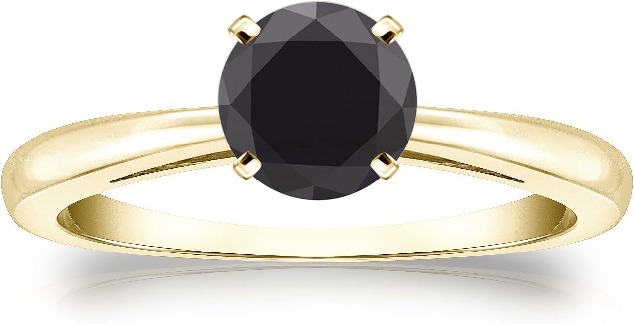 Diamond Wish 18k White Gold Round-cut Black Diamond